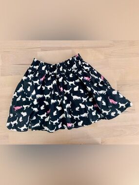 Kate Spade Girl Skirt - Black Skirt with Cat Print
